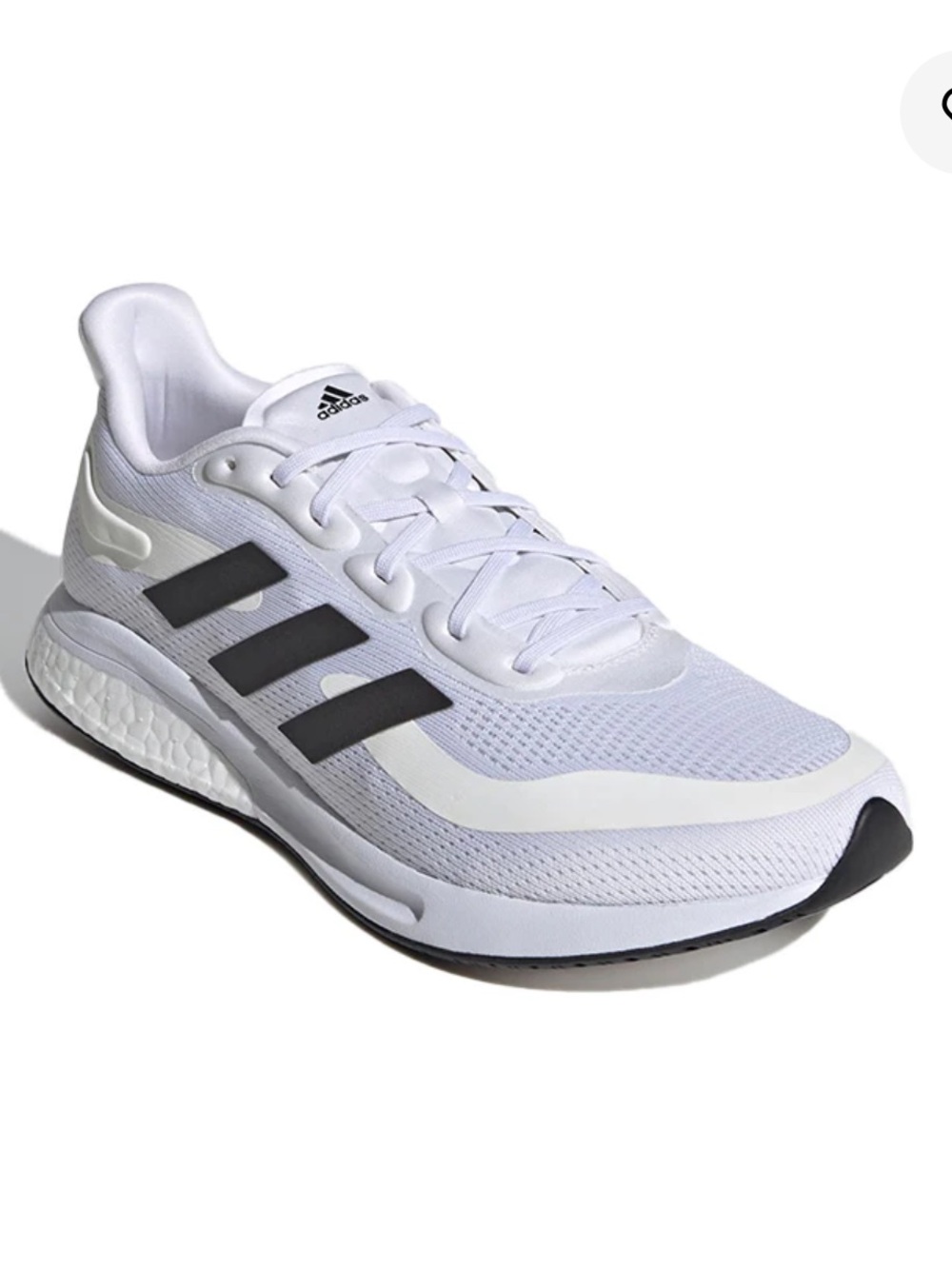 Adidas Men’s Supernova white and black trainers  Size 7.5